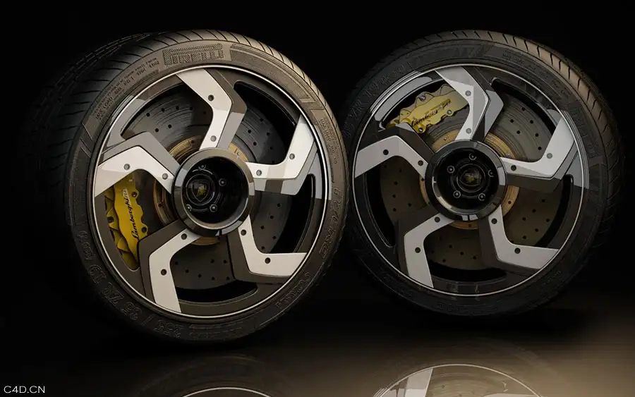 兰博基尼汽车轮胎C4D模型 Lambo Wheels - C4D之家 - lambo_weels.jpg
