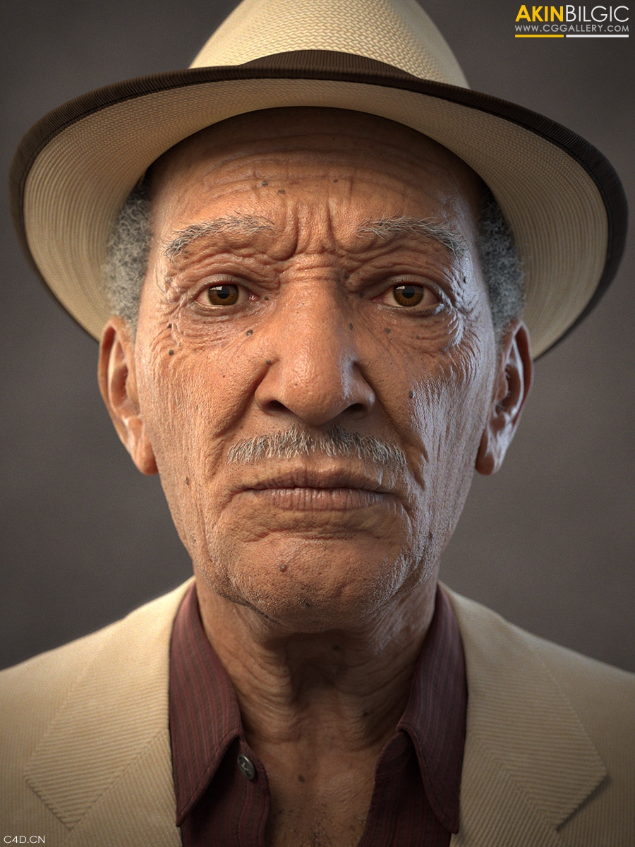 戴帽子的老人3D高精模型 Old hat high-precision 3D models - C4D之家 - musiciansportrait_01.jpg