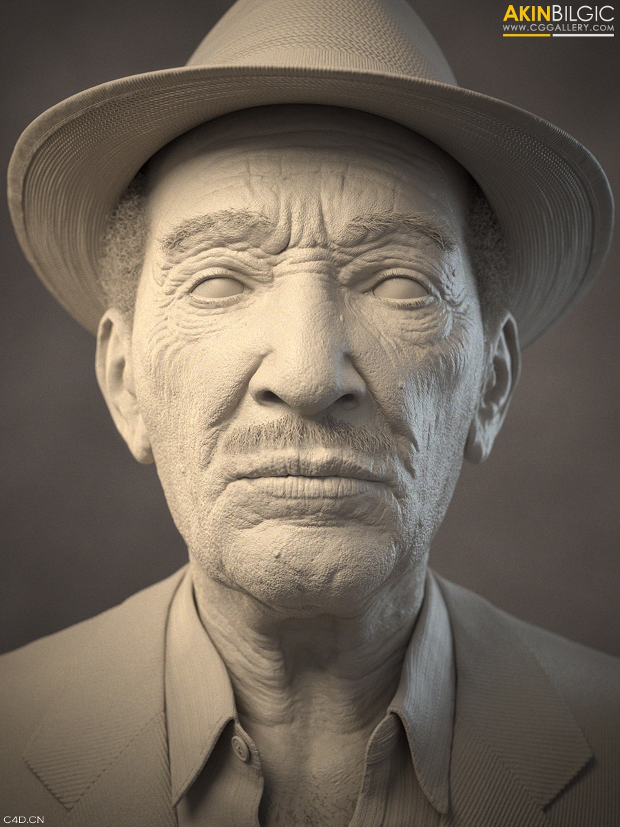 戴帽子的老人3D高精模型 Old hat high-precision 3D models - C4D之家 - musiciansportrait_04.jpg