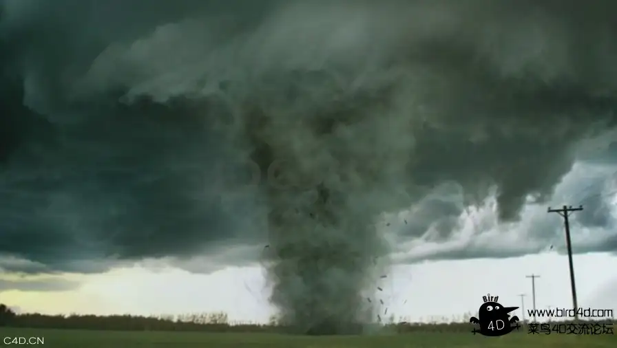 C4D龙卷风教程 Cinema4D Tutorials – Tornado tutorial