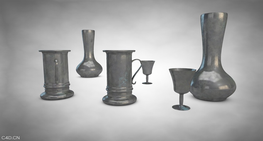 3D锡杯子、餐具模型 Tin Material, Models - C4D之家 - cinema4d_ 2014-05-02 上午10.16.41.jpg