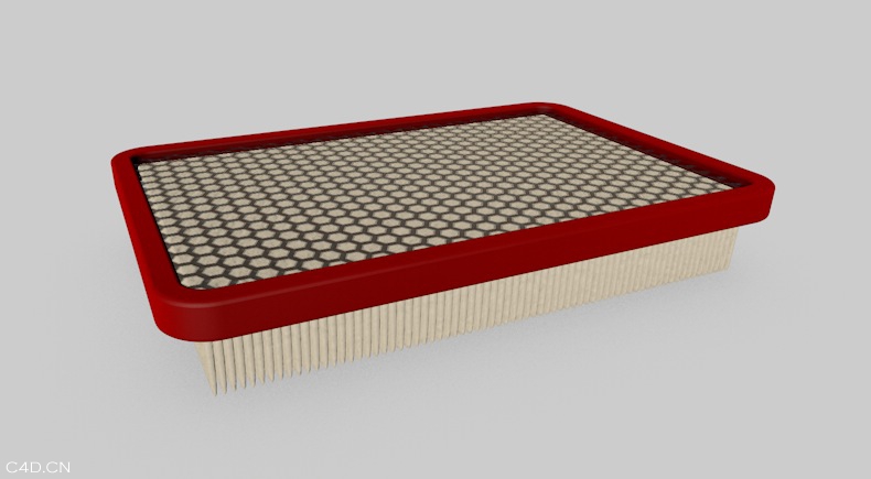 汽车空气过滤器3D模型 Air Filter