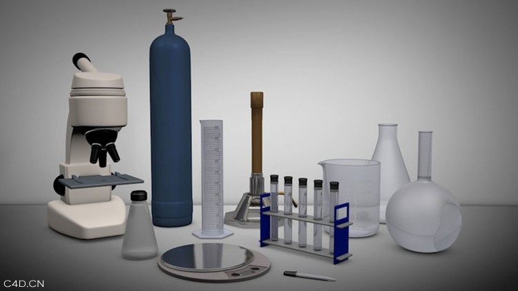 化验室常用设备C4D模型合集 CINEMA 4D SCIENCE MODEL PACK