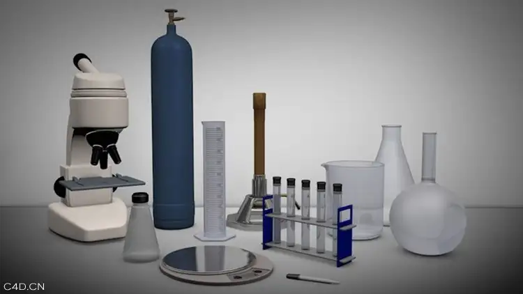化验室常用设备C4D模型合集 CINEMA 4D SCIENCE MODEL PACK