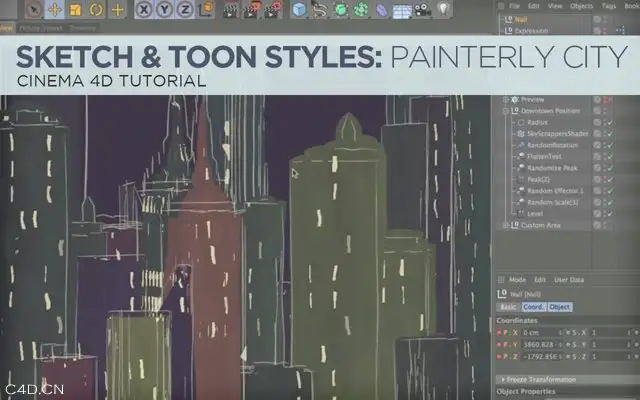 GSG灰猩猩教程-卡通素描效果2 Sketch & Toon Style 2: Painterly City Tutorial - C4D之家 - 467384174_640.jpg
