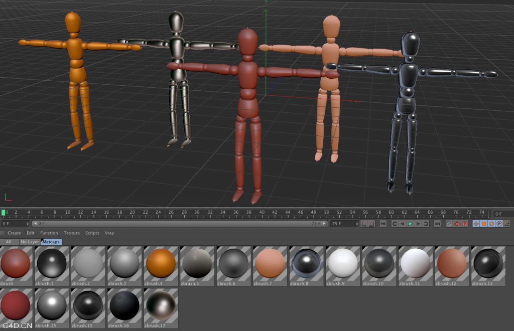 19个C4D里的Zbrush材质 Zbrush Materials For Cinema4D - C4D之家 - zbrush_mats-1024x660.png
