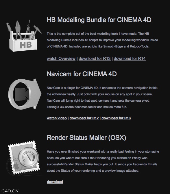三款C4D脚本 HB Modelling Bundle/Navicam/Render Status Mailer - C4D之家 - cinema4d_ 2014-05-08 下午11.27.27.jpg
