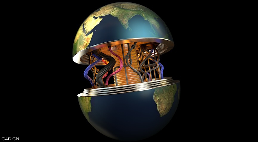 不错机械地球模型 Mechanical earth - C4D之家 - cinema4d_ 2014-05-09 下午10.10.05.jpg