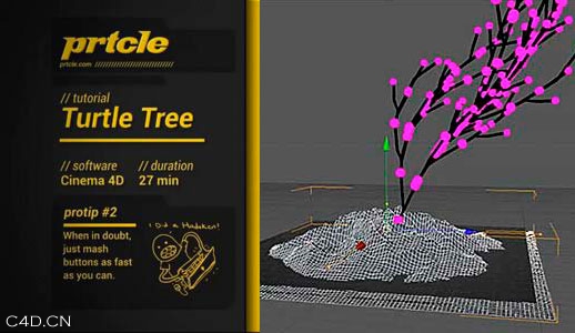 C4D L-system 树木制作 Understanding L-Systems With MoSpline Turtle Mode in C4D