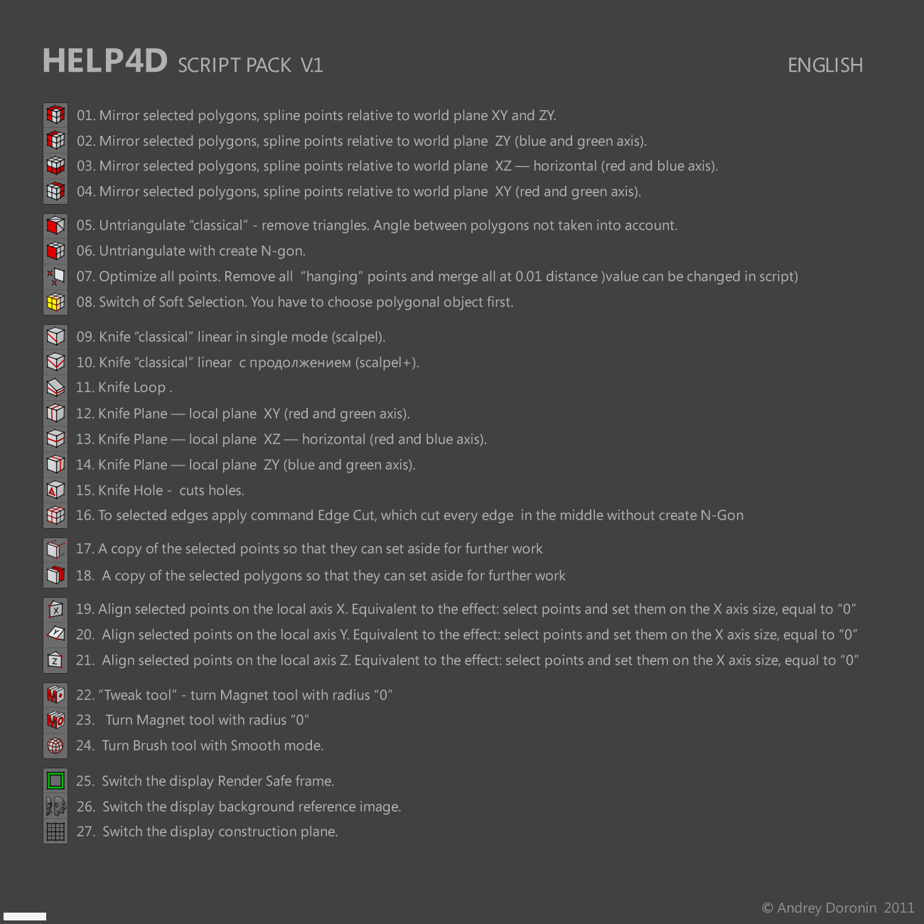 C4D建模脚本 Cinema 4D Help4D Modelling Tools Script - C4D之家 - H4D_Script_help_ENG.png