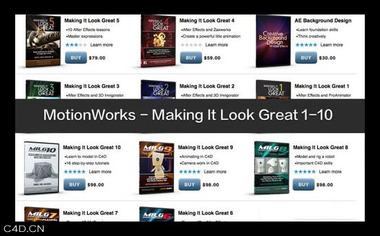 AE/C4D教程 MotionWorks – Making It Look Great 1-10全集
