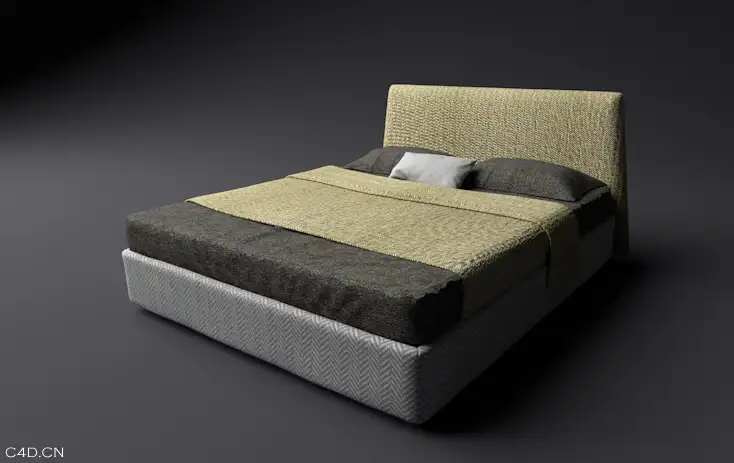 双人床C4D模型 Bed 3d model - C4D之家 - cinema4d_ 2014-05-11 上午2.10.24.jpg