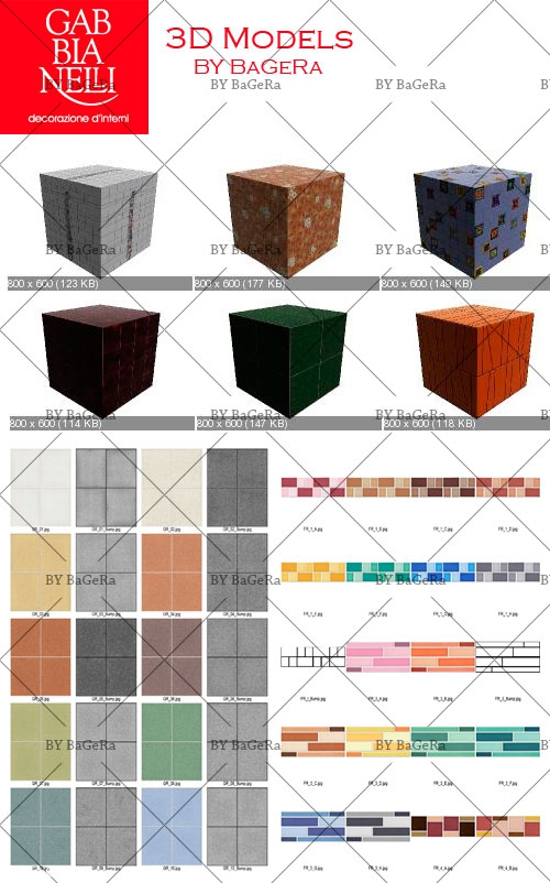 Gabbianelli意大利实用手绘艺术瓷砖贴图材质