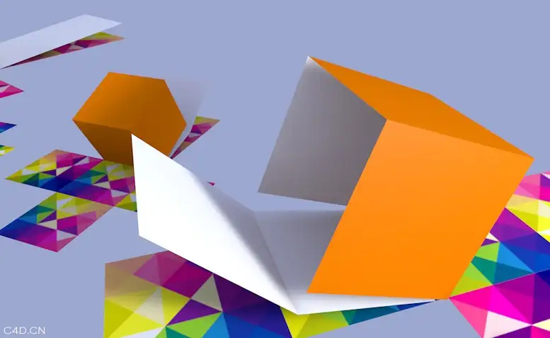 C4D方盒折叠动画工程文件