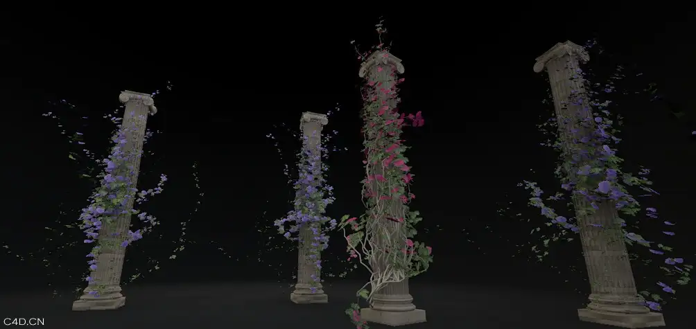 紫藤缠绕的罗马柱C4D模型 Rome column - C4D之家 - cinema4d_ 2014-05-19 下午4.07.16.jpg