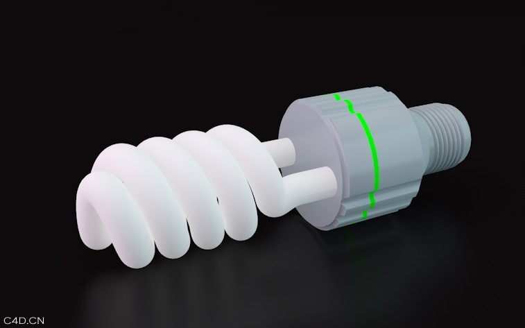 节能灯C4D模型 Energy saving lamp 3D model