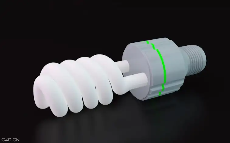 节能灯C4D模型 Energy saving lamp 3D model