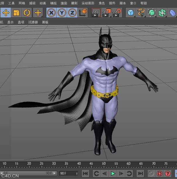 蝙蝠俠 C4D 模型 - C4D之家 - c4d1.JPG