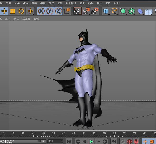 蝙蝠俠 C4D 模型 - C4D之家 - c4d2.JPG