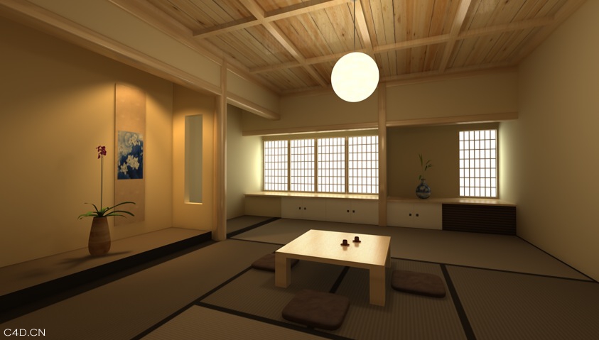 日本和室C4D模型 cabin interior 3D model - C4D之家 - cinema4d_ 2014-05-22 上午1.40.37.jpg
