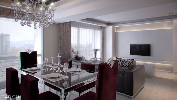 2套完整欧式客厅C4D模型 European style living room 3D model - C4D之家 - IF_Design_A0002.jpg