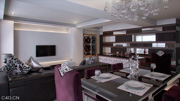 2套完整欧式客厅C4D模型 European style living room 3D model - C4D之家 - IF_Design_A0003.jpg