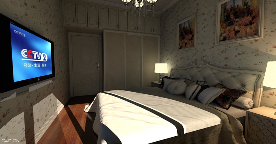 卧室C4D模型 Bedroom 3D model - C4D之家 - cinema4d_ 2014-05-22 下午9.21.12.jpg