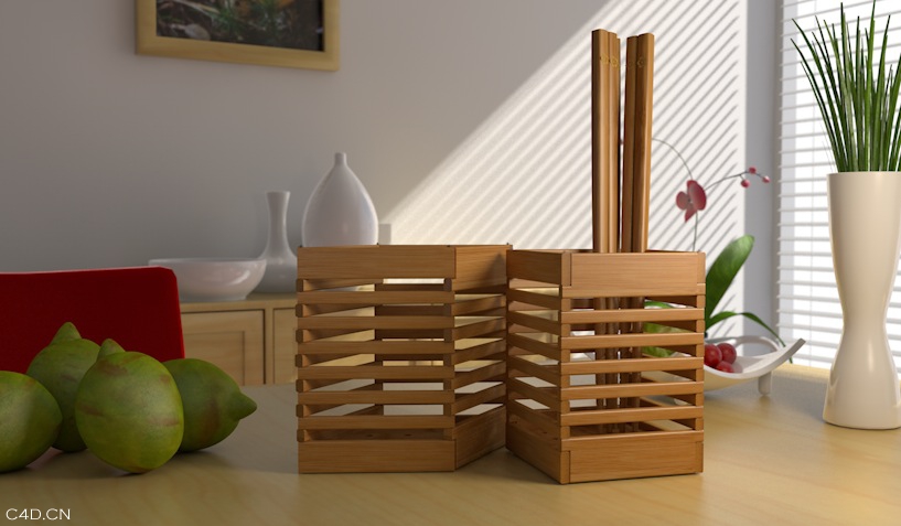 C4D餐具写实渲染场景