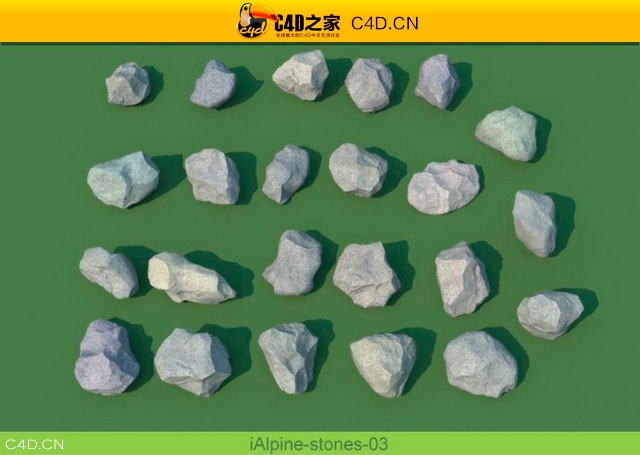阿尔卑斯山植物和石头模型包R&D Group – iAlpine for MultiScatter - C4D之家 - medish-24.jpg