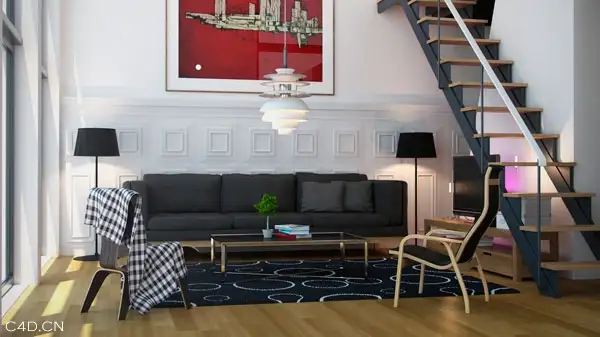 客厅3D模型（3dmax for vray） - C4D之家 - Interior-Scene-011.jpg