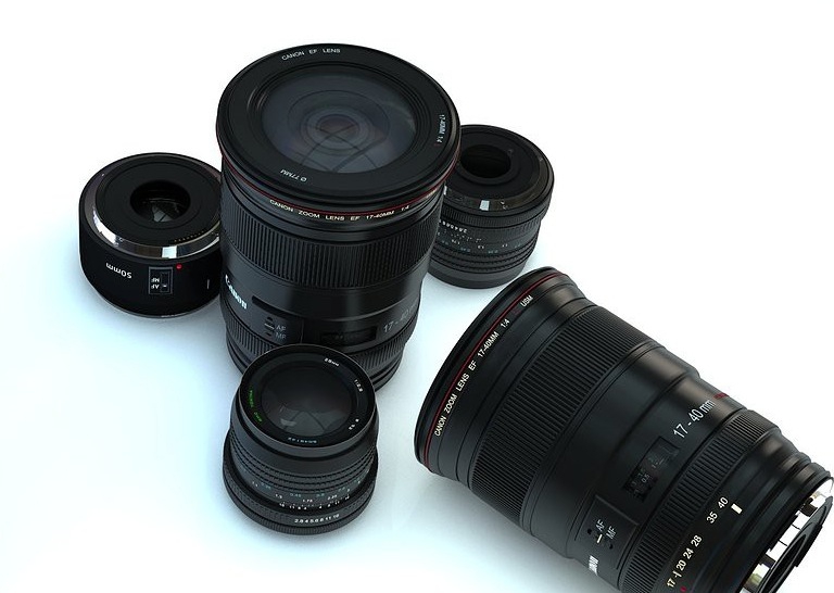 佳能相机镜头C4D模型