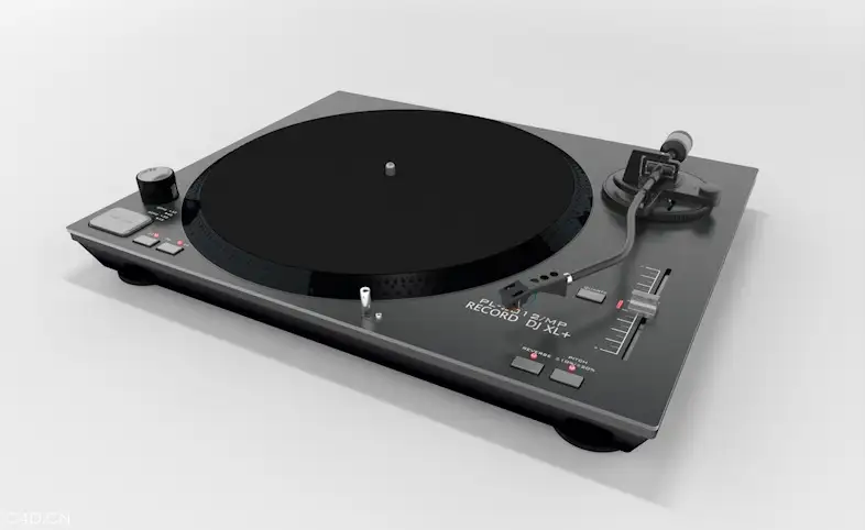 留声机C4D模型 Record Turntable