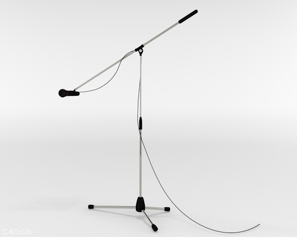 直立式麦克风C4D模型 Microphone with stand - C4D之家 - cinema4d_ 2014-05-25 下午6.30.24.jpg