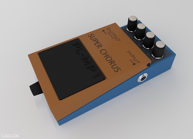 吉他踏板C4D模型 Guitar Pedal