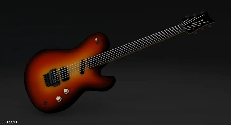 电吉它C4D模型 Electric Guitar 1