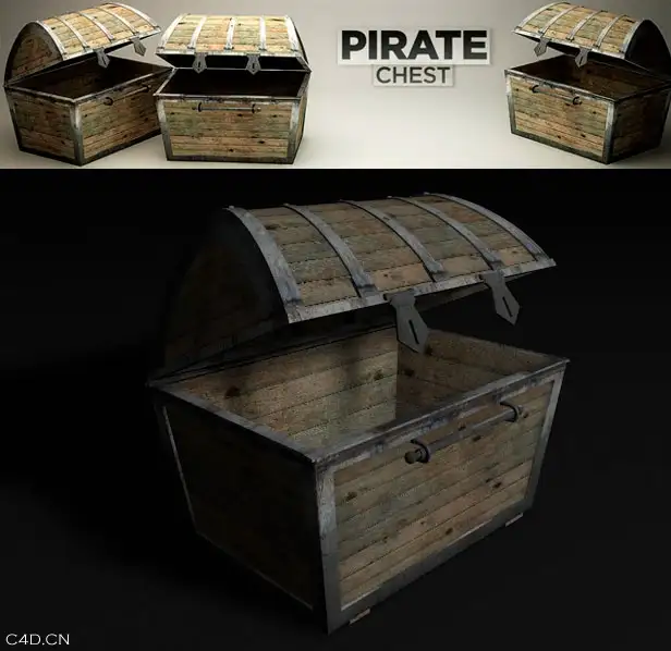 宝箱C4D模型 Pirate Chest - C4D之家 - cinema4d_-2014-05-27-下午9.25.42.jpg