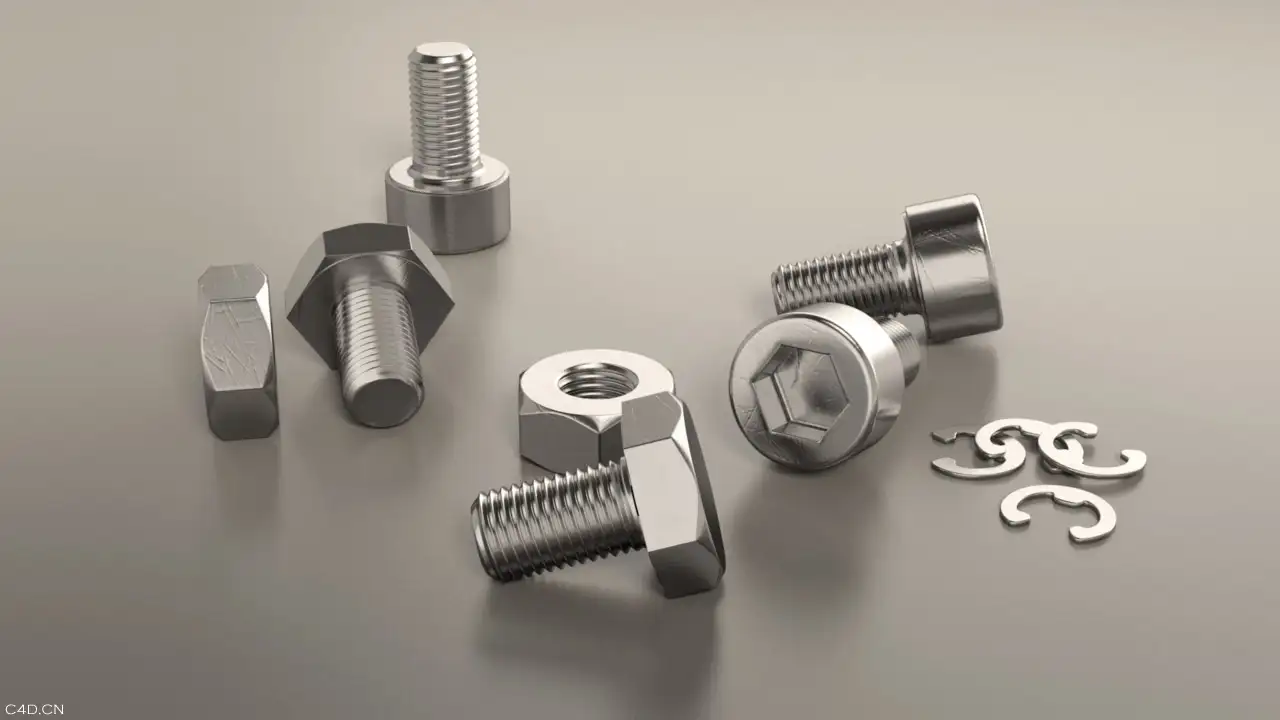 C4D螺丝渲染作品