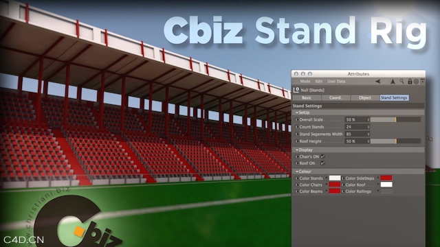 观礼台C4D预设 Cbiz Stand Rig