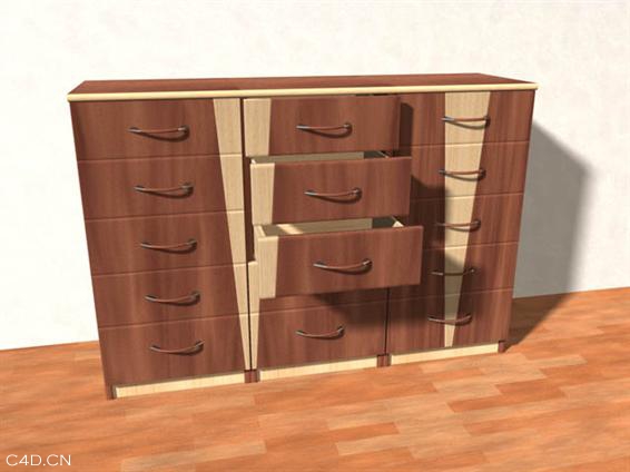 柜子C4D模型 Chest 3D Model - C4D之家 - Chest-3d-model.jpg