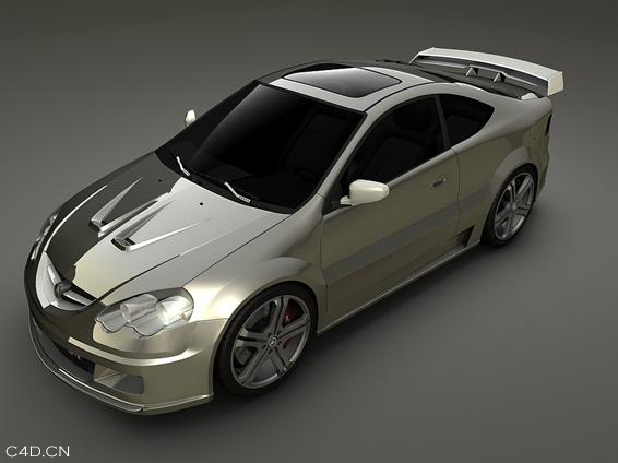 汽车C4D模型：讴歌RSX C4D模型 Acura RSX 3D model - C4D之家 - Acura-RSX-3D-model.jpg