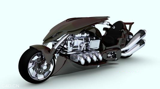 概念摩托C4D模型 Cinema 4D – Shockwave Motorcycle - C4D之家 - Cinema4D-Shockwave-Motorcycle.jpg