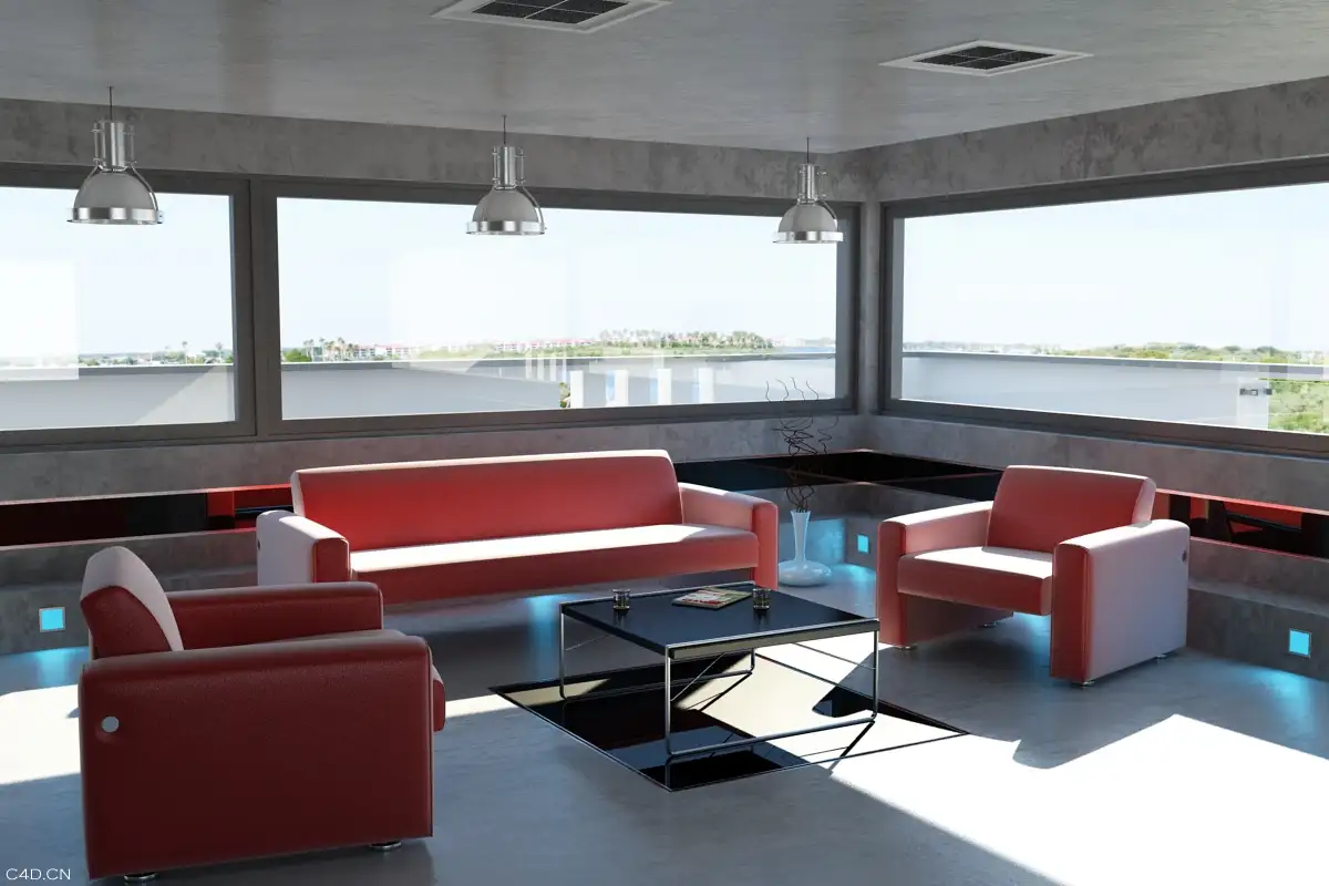 C4D室内模型：休闲区模型（C4D FOR VRAY渲染） Leisure zone 3D model - C4D之家 - Archinteriors1_009.jpg