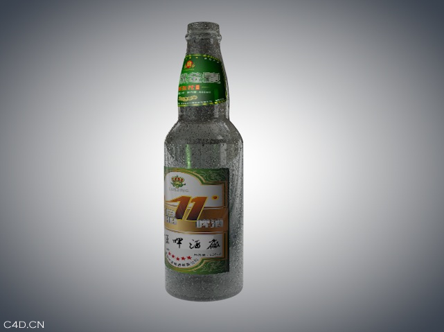 啤酒瓶C4D模型 Beer bottle of 3D model