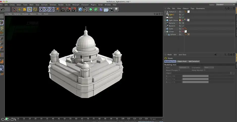 C4D制作纸张质感的场景（下部：渲染）