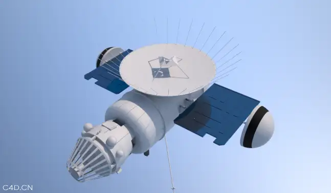 【包逗猩模型】发一个自己做的卫星模型 - C4D之家 - sc.png