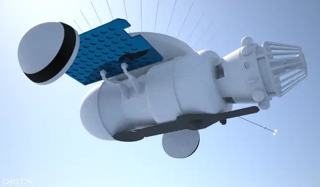 【包逗猩模型】发一个自己做的卫星模型 - C4D之家 - scc.png