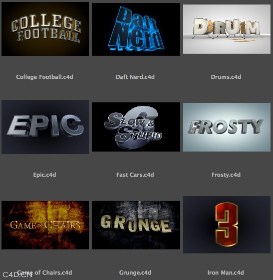 c4d文字倒角预设专业版 Text Edge FX Pro 2.0 for Cinema 4D - C4D之家 - cinema4d_ 2014-06-16 上午9.25.19.jpg