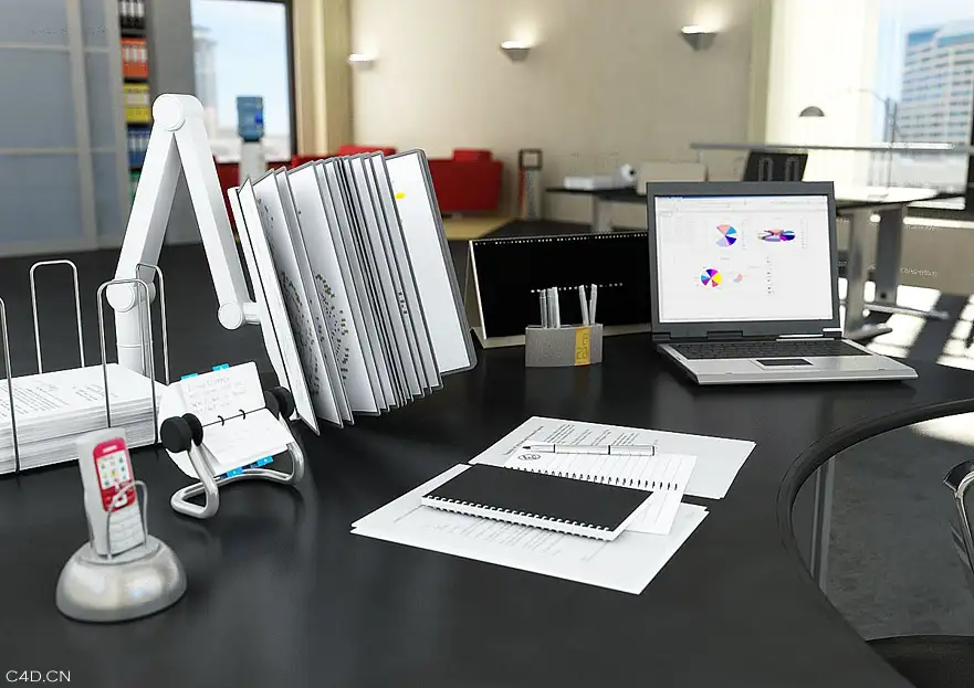 100个办公室用品C4D模型合集（文件夹、记事本、纸胶带、饮水机、吊扇） - C4D之家 - 20-1.jpg