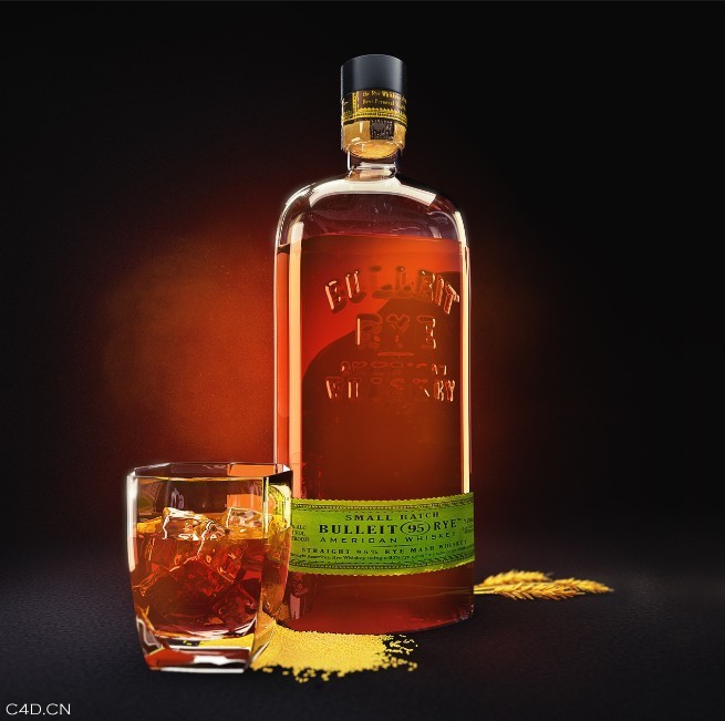 威士忌酒瓶、酒杯C4D工程文件 Bulleit Rye Bottle C4D - C4D之家 - 135647xrcmuuc7h7wkrymb.jpg