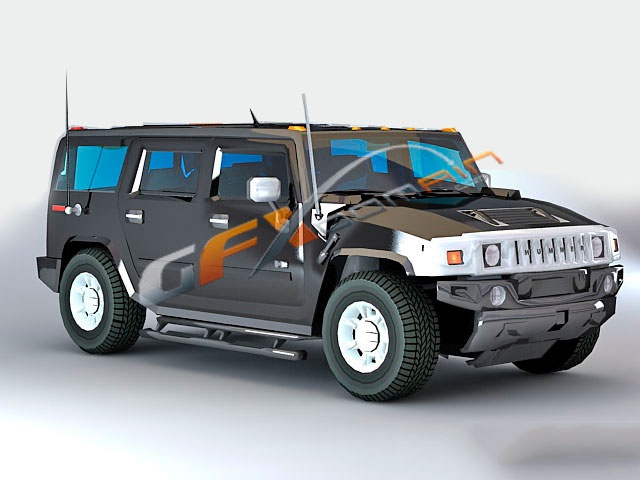 3款悍马汽车3D模型 hummer 3d models